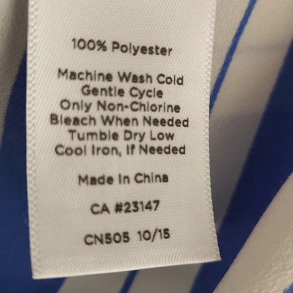 Talbots, MP, Sky Blue & White Stripe w Long or 3/4 Length Sleeve - Picture 7 of 7